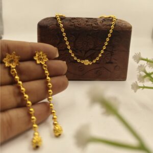 Ball Chain Necklace with Earrings